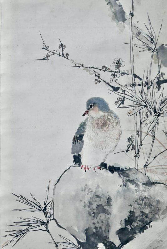 梅竹鳩図